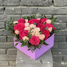 Цветочная композиция из Розы в коробке в Бачатском