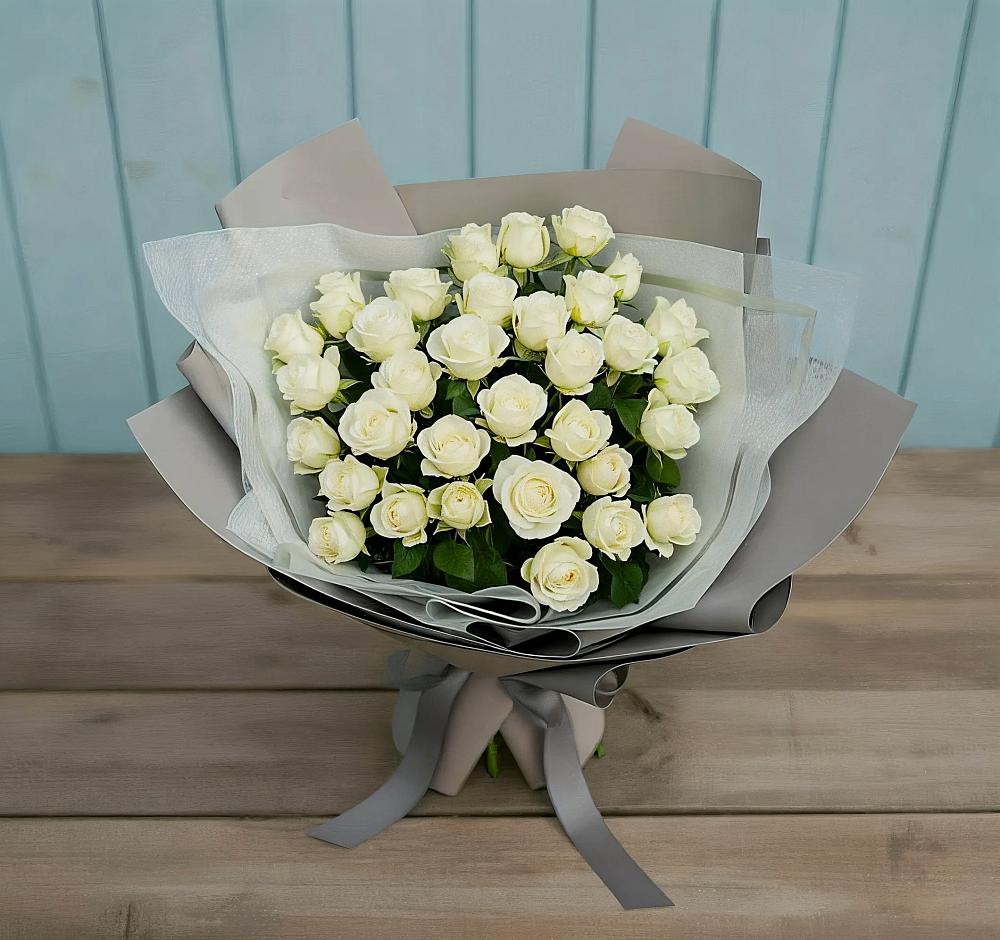Букет Белоснежная нежность в Бачатском