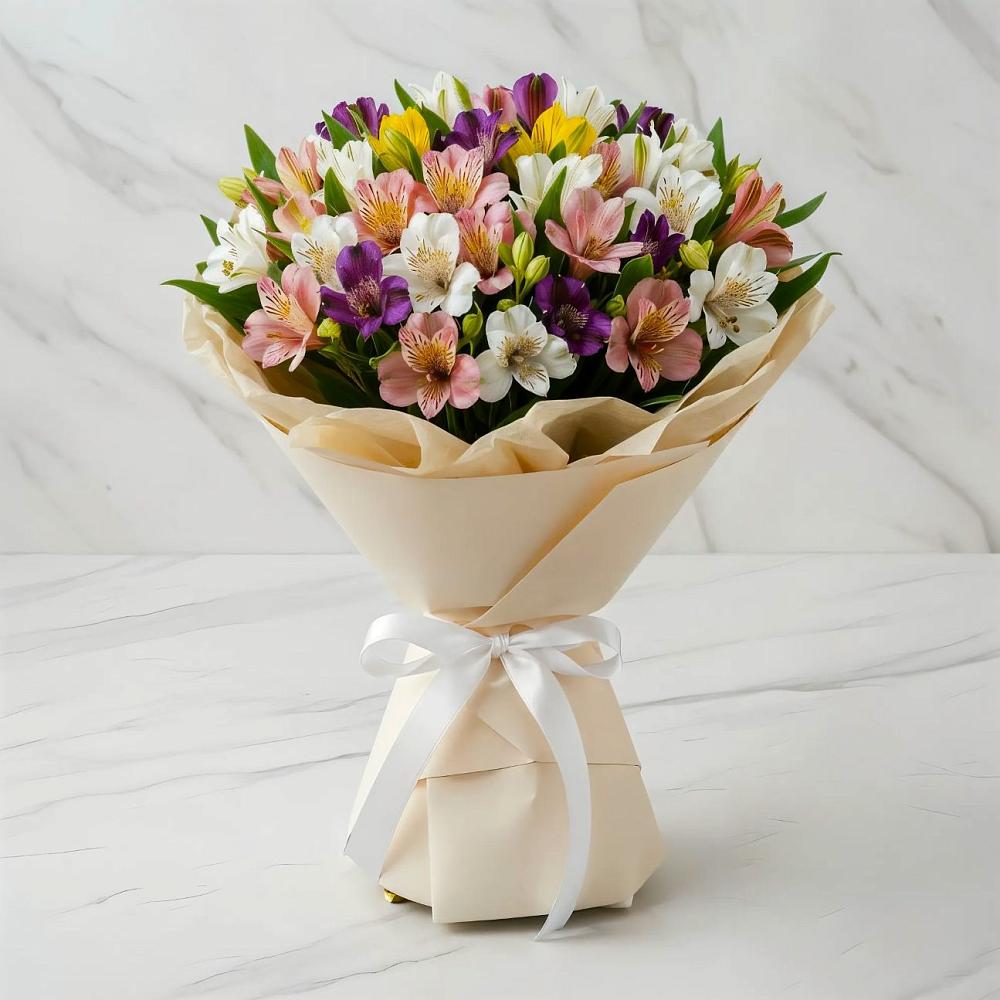 Букет цветов из: Альстромерии в Бачатском