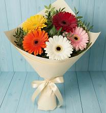 Букет цветов из:  Герберы в Бачатском