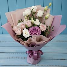 Букет цветов из:  Розы и Лизиантусы #REPLACE_PRED# Бачатском