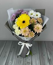 Букет цветов из:  Розы, Герберы и Хризантемы #REPLACE_PRED# Бачатском