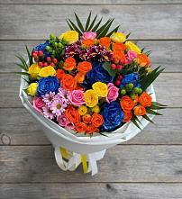 Букет цветов из:  Розы и Хризантемы в Бачатском