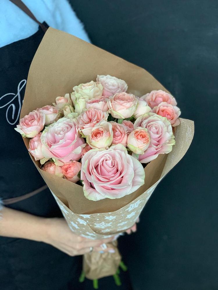 Букет цветов из: Хризантемы и Розы в Бачатском