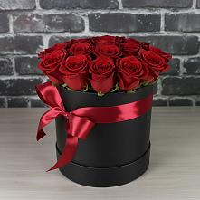 Цветочная композиция из Розы в шляпной коробке в Бачатском