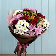 Букет цветов из:  Розы, Хризантемы и Альстромерии #REPLACE_PRED# Бачатском