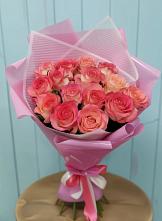 Букет 15 Розовых роз Равель в Бачатском